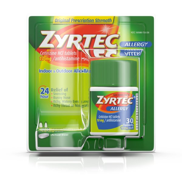 zyrtec tablets 30 count 10 mg