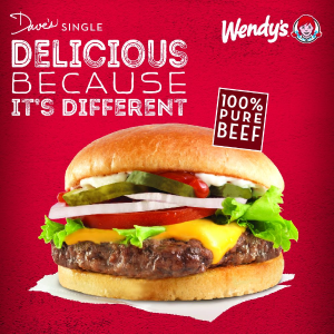 Wendy’s 请你免费吃 Dave's Single Cheeseburger