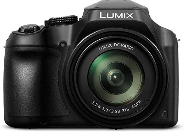 LUMIX FZ80 4K变焦相机，黑色 (DC-FZ80GN-K)