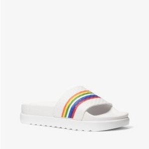 Tyra Rainbow 条纹拖鞋