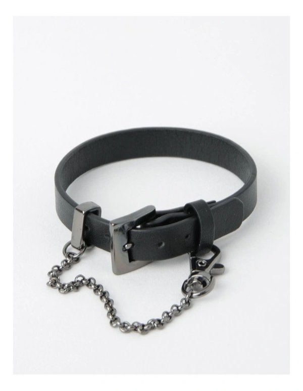 Black Leather 手链