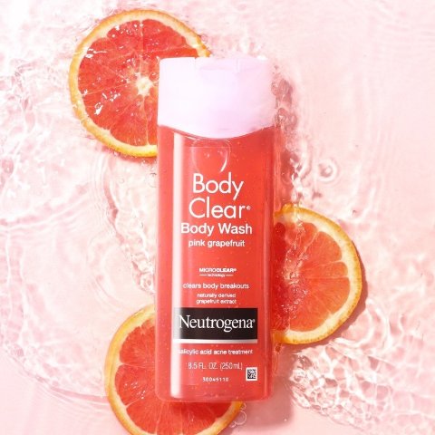 仅$9.47(Shoppers$13.99)Neutrogena 葡萄柚水杨酸沐浴露250ml 嫩肤控油 解决背痘堵毛孔