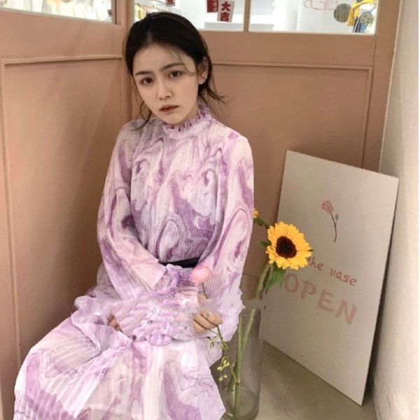 梦幻紫连衣裙