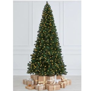 限今天：Glucksteinhome 7.5英尺圣诞树 带400盏暖白光LED灯