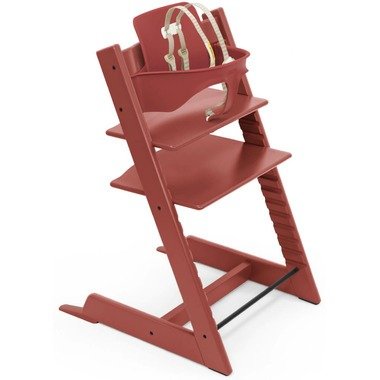 Tripp Trapp 高脚椅和婴儿套装暖红色
