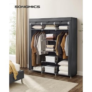 SONGMICS灰色款超大容量便携式简易衣柜