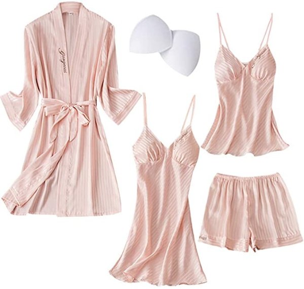睡衣4件套 粉色