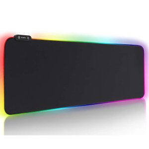RGB 炫彩鼠标垫 大小两种可选 在桌面画道彩虹