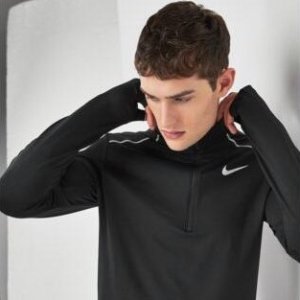 闪购：Nike 半拉链跑步、锻炼长袖衫5折收 舒适速干尺码全