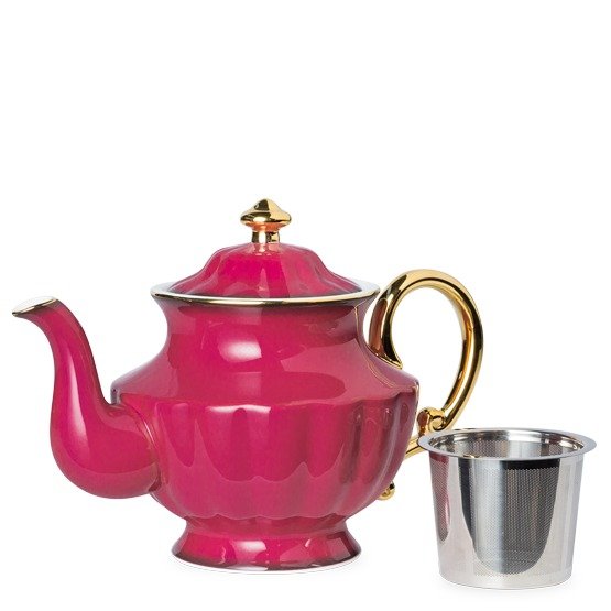 Ombre Opulence Teapot Burgundy Tall 茶壶