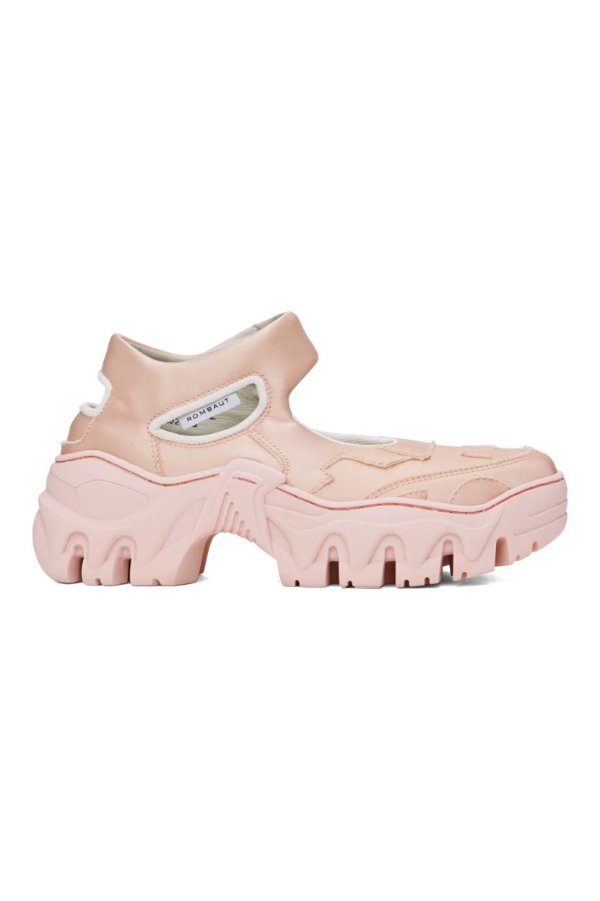 SSENSE 独家 粉色绑带 芭蕾运动鞋