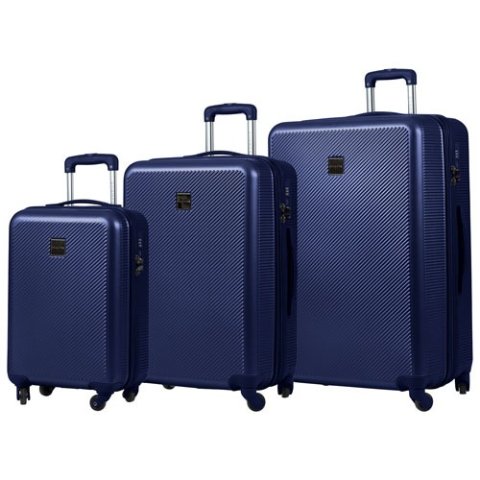 行李箱3件套 侧边拉链扩容 海军蓝