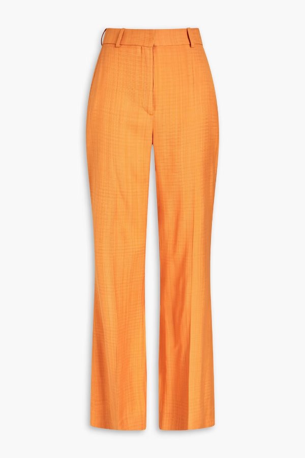 橙色微喇裤