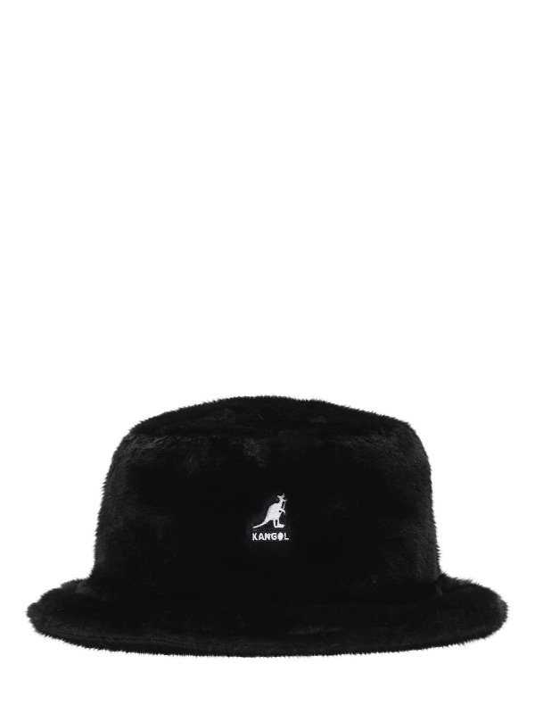 黑色毛绒渔夫帽