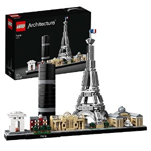 Lego限时8折21044 建筑巴黎模型积木套装,带埃菲尔铁塔和卢浮宫,Skyline系列