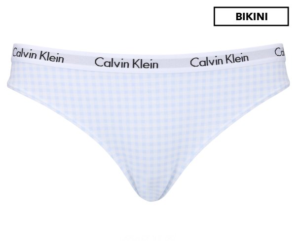 Women's Carousel Bikini Briefs - Modern Gingham/Spring Blue