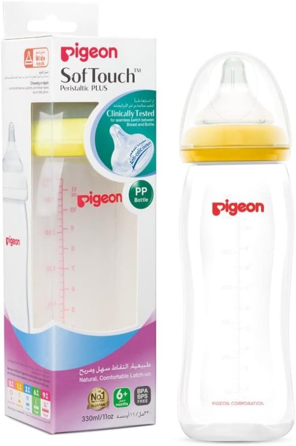 奶瓶 for 6+ Months Babies, BPA & BPS-Free, 330ml, PP, 1-Pack