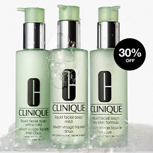 Clinique 温和液体洁面皂特卖 根据肌肤选择 简单且有效的清洁