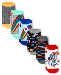 男童太空短袜 6 件装