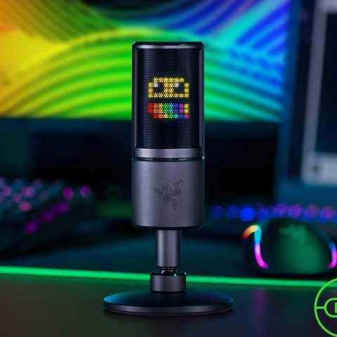 Razer Seiren Emote 魔音海妖情动版心情麦克风上线$138.07(指导价$220.06)