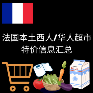 法国本土西人超市以及各大华人超市 特价信息汇总