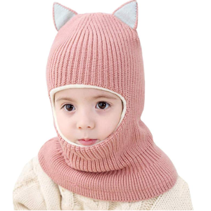 Kacota 儿童毛线围巾帽 萌团子配猫耳、毛球 太可爱了吧