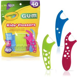 GUM Crayola 儿童彩色牙线 彩色装更可爱 保护牙齿从小开始