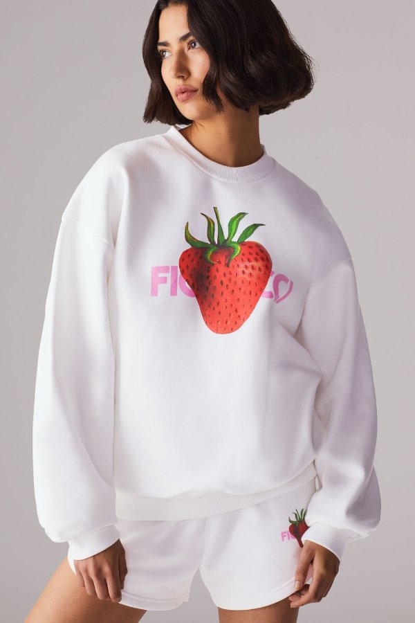 草莓logo运动衫