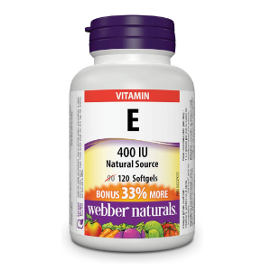 史低价：Webber Naturals 天然维E软胶囊120粒 美容美肤 提高免疫力
