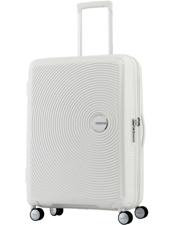 Curio Expandable Hardside Spinner Case Large 80cm White 4.8kgCurio Expandable Hardside Spinner Case Large 80cm White 4.8kg