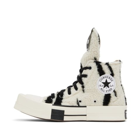 Rick Owens DRKSHDW X Converse 合作款发售！暗黑毛绒款毛绒运动鞋$220