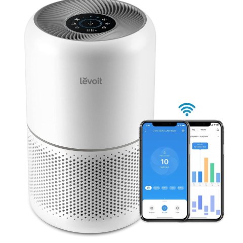 LEVOIT Air Purifier for Home Bedroom, Dual H13 HEPA Filters with  Aromatherapy Diffuser, Quiet Sleep Mode, Air Cleaner for Smoke, Allergies,  Pet Dander, 100% Ozone Free, LV-H128