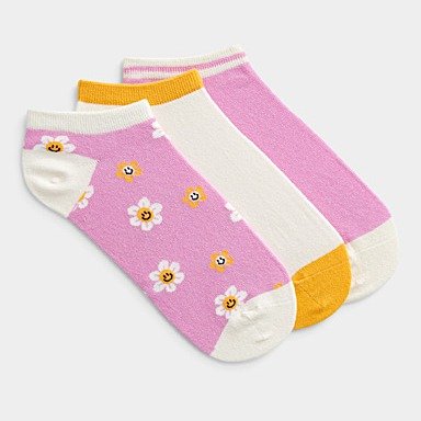 粉色系船袜 3双装