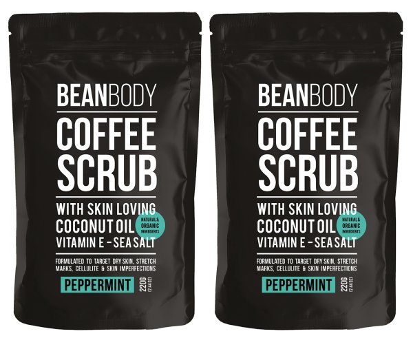 2 x Bean Body咖啡薄荷磨砂膏220g