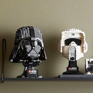 新品上市：LEGO乐高 星战 黑武士、帝国侦察兵头盔