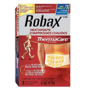 Robax HeatWraps后腰部&髋部发热止痛贴3片装 S-XL尺寸