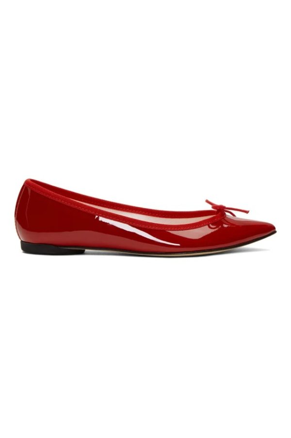 Red Patent Brigitte 芭蕾鞋