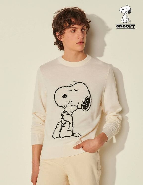白色Snoopy毛衣