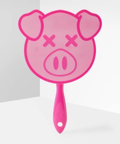 粉色小猪手持镜