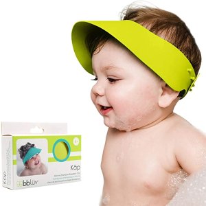 bblüv 硅胶可调节婴儿超柔浴帽 再也不担心宝宝洗发水进耳
