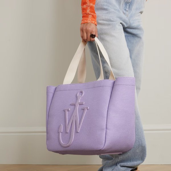 香芋紫logo帆布托特包