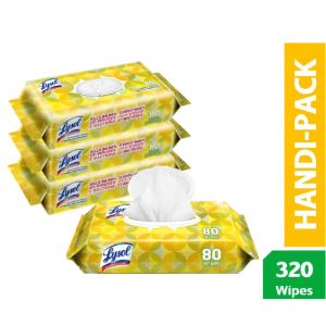 逆天价：Lysol  柠檬香型消毒纸巾 4包 共320片