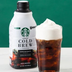 降价！$9/瓶补货：Starbucks 浓缩冷萃黑咖啡946mL 自制冰美式/拿铁等