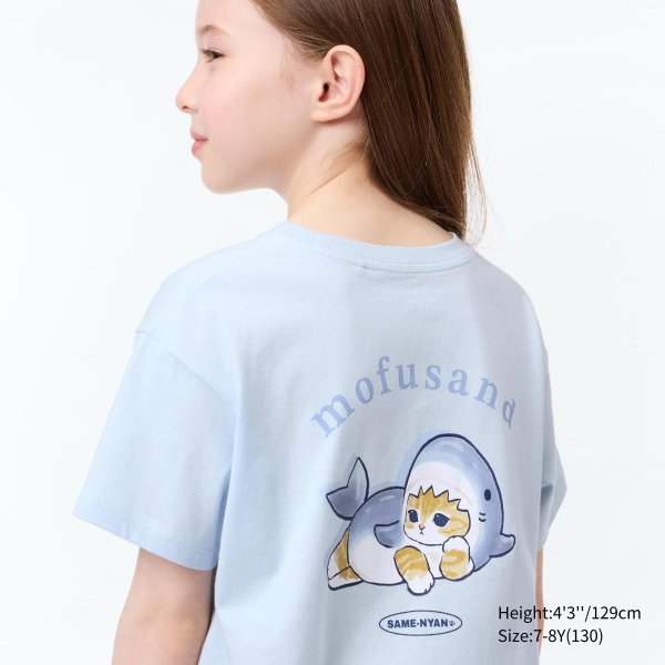 蓝色鲨鱼猫猫T恤