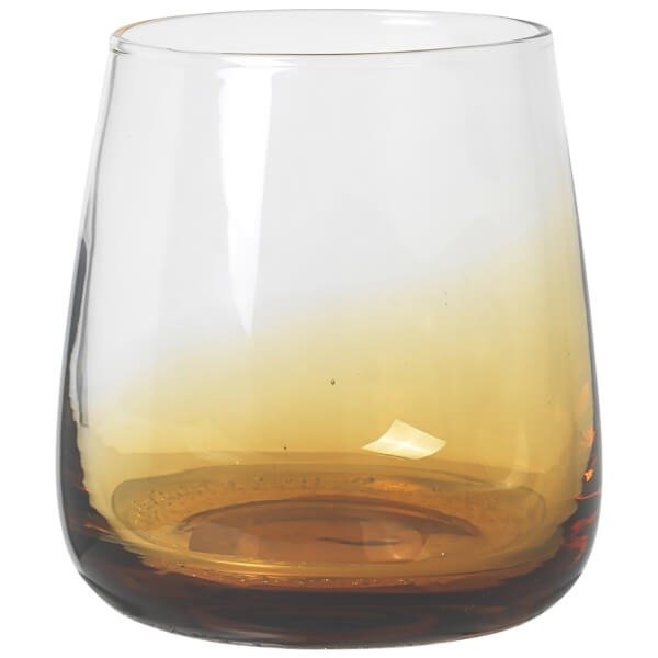 Amber Tumbler Glass - Mouthblown Caramel