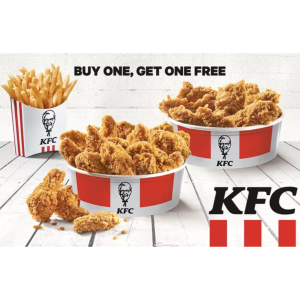 KFC 肯德基买2付1 辣翅/脆皮鸡块2份➕额外赠大薯条1份