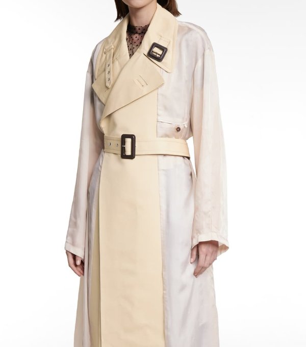 Oversized cotton trench coat