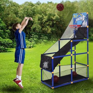 补货：儿童投篮架 室内外可用 组装简单可调高度 全家投篮竞赛