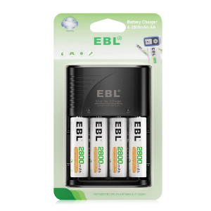 EBL 多功能充电器+充电电池套装 4通道+4电池 预充电