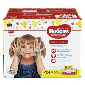 HUGGIES Simply无香型宝宝湿巾，6包，共432张